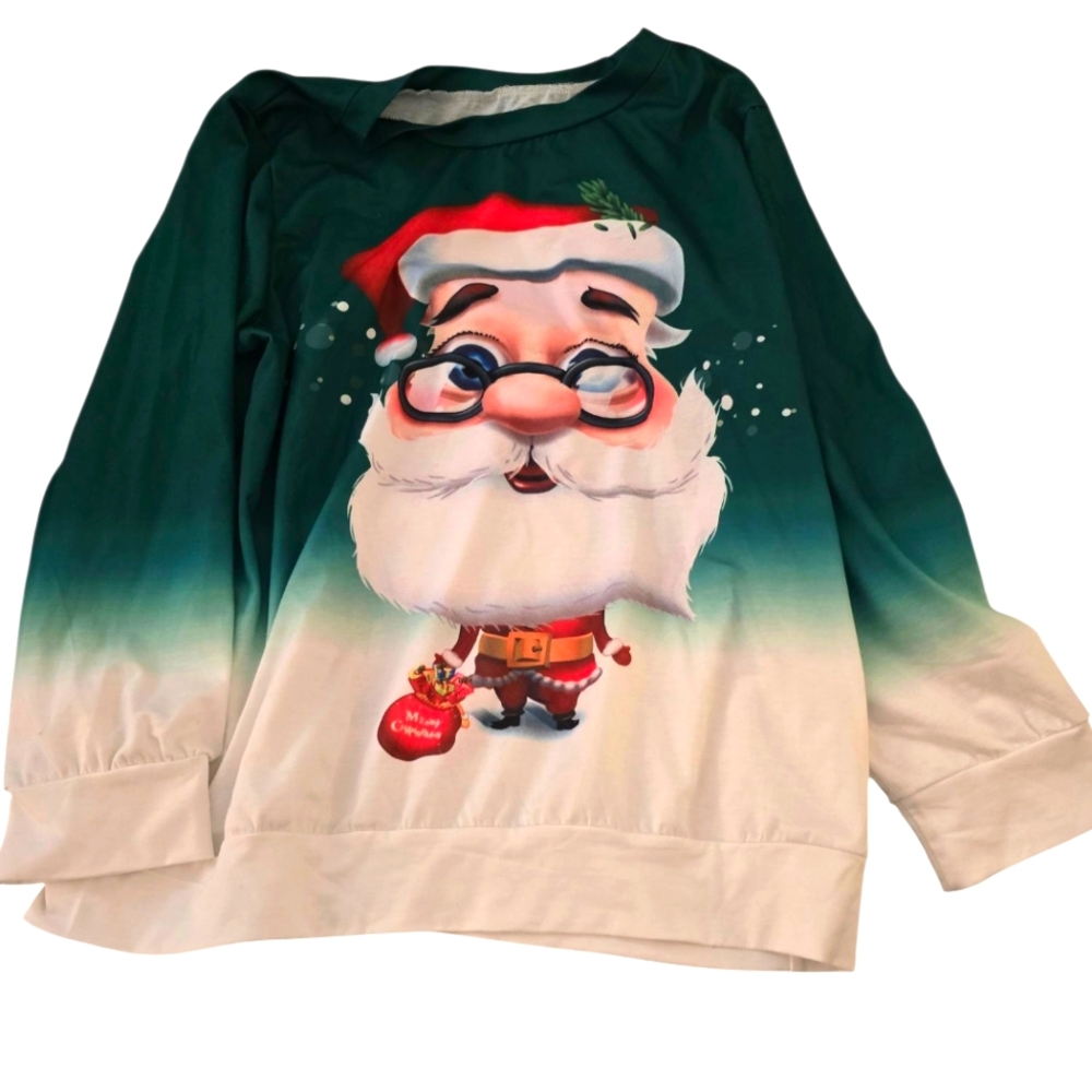 Festive Santa Graphic Sweatshirt XL - NWOT
